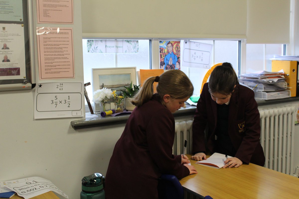 stmarys_college's tweet photo. Year 7 Mathematics students have been testing their knowledge with an engaging multiplying fractions treasure hunt set by Miss Collingwood!! ๐งฎ๐โจ
#maths #multipy #fractions #treasurehunt #learn #explore #MathematicsChallenge https://t.co/KBK3BOsM5k
