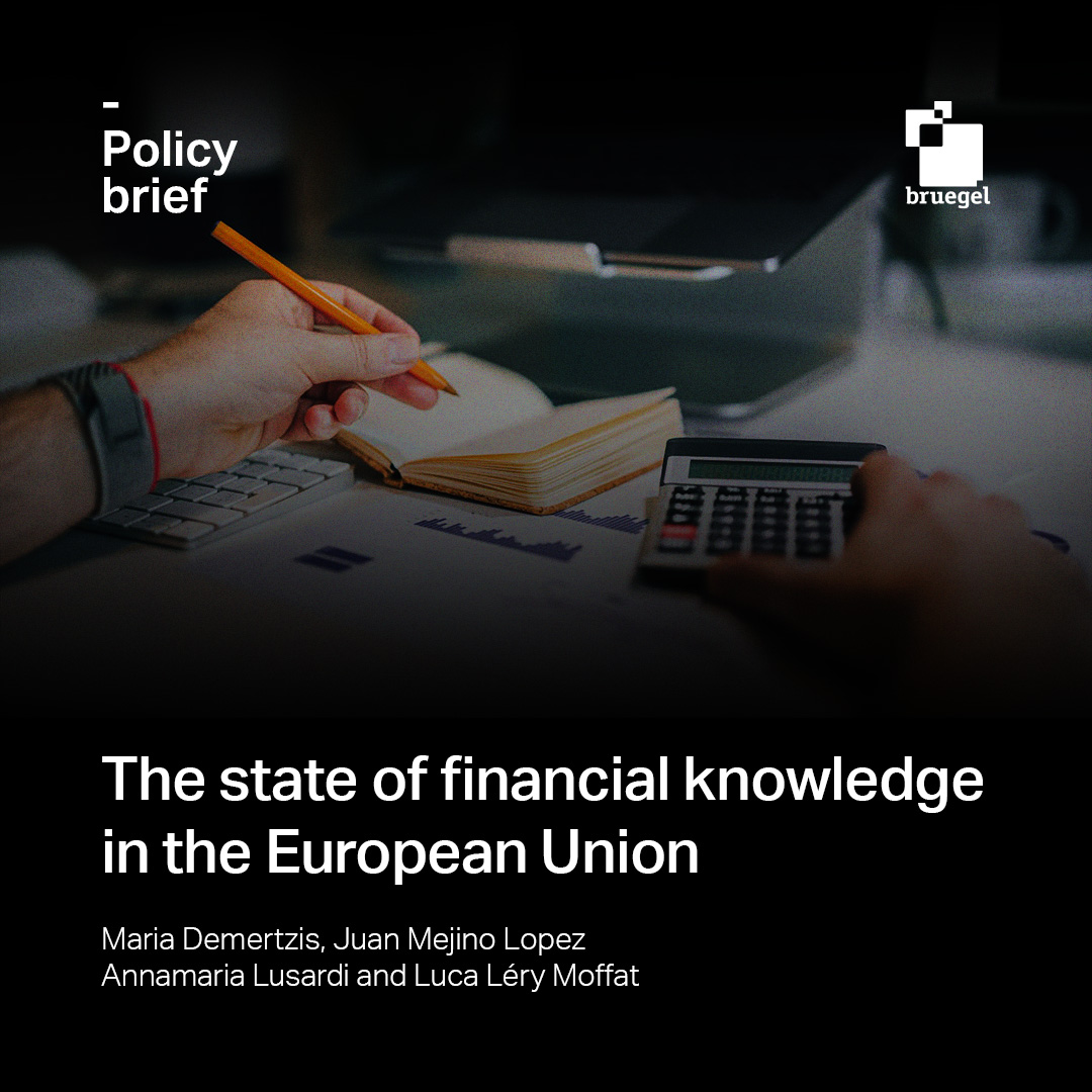 Bruegel (@bruegel_org) on Twitter photo 🔜Keep an eye out for Bruegel's brand new policy brief, 'The state of financial knowledge in the European Union' by <a href="/mariademertzis/">Maria Demertzis</a>, <a href="/Dr_AnnaLusardi/">Annamaria Lusardi</a>, <a href="/luca_moffat/">Luca Léry Moffat</a> and Juan Mejino Lopez
Coming this Friday👀 #FinLit 🔜Keep an eye out for Bruegel's brand new policy brief, 'The state of financial knowledge in the European Union' by <a href="/mariademertzis/">Maria Demertzis</a>, <a href="/Dr_AnnaLusardi/">Annamaria Lusardi</a>, <a href="/luca_moffat/">Luca Léry Moffat</a> and Juan Mejino Lopez
Coming this Friday👀 #FinLit