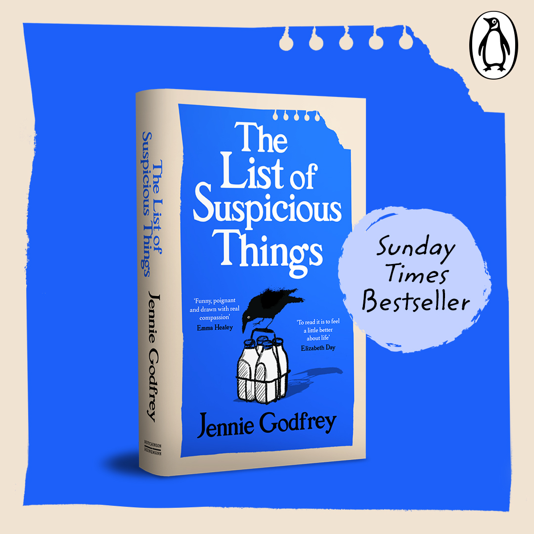 We are over the moon to see our very own THE LIST OF SUSPICIOUS THINGS by <a href="/jennieg_author/">Jennie Godfrey (updates only)</a> on the Sunday Times bestsellers list!  Congratulations, Jennie!🐦‍⬛💙