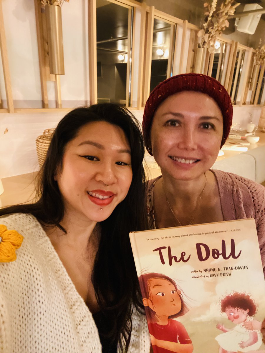 nhungtrandavies's tweet photo. Had a delightful time in #Montreal visiting w/ the beautiful artist #RavyPuth, exquisite illustrator of my picture book #TheDoll, depicting the power of kindness. @_secondstory https://t.co/3PGcw3Ylfc