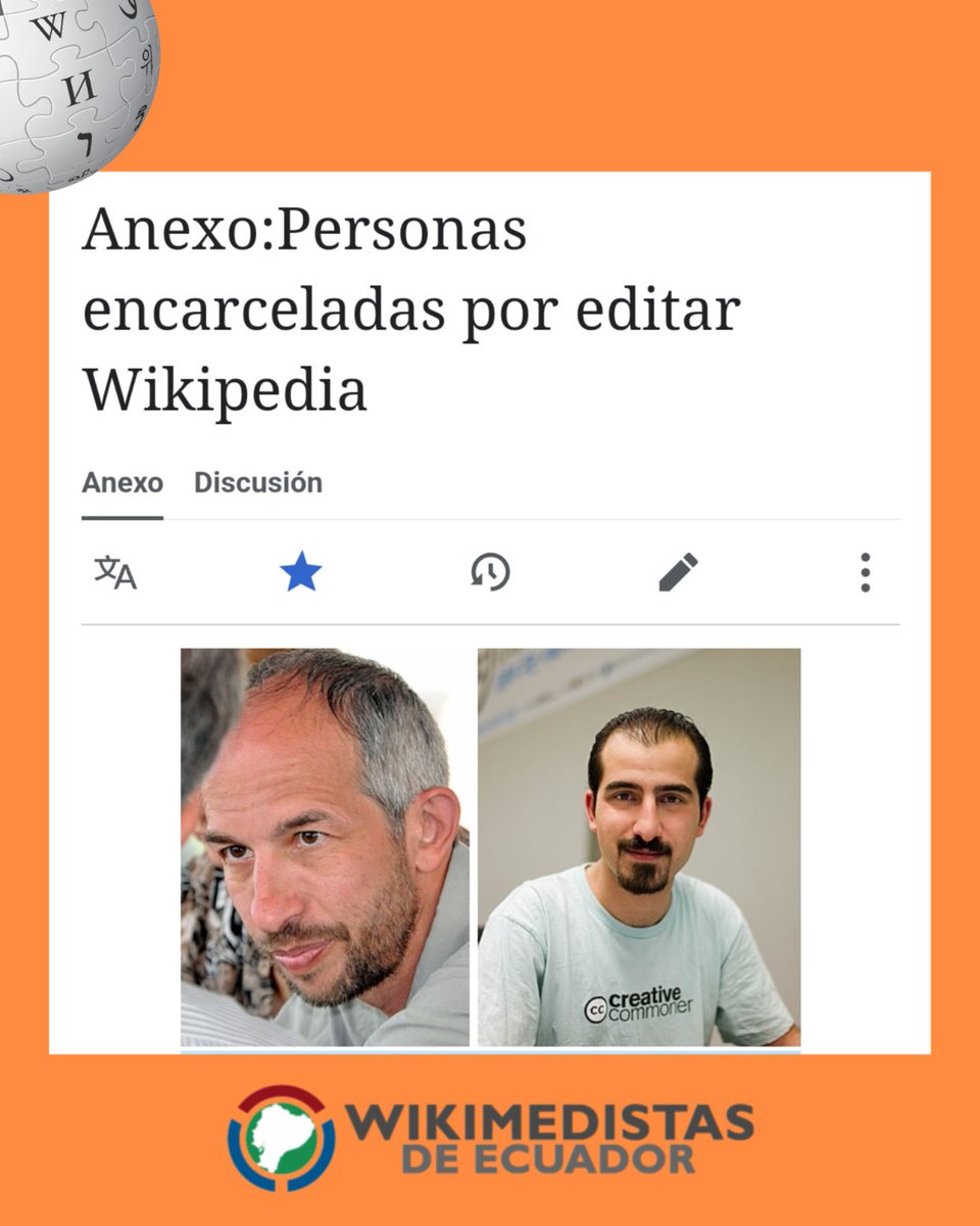 Alguna vez has opuesto de escusa, no editar por que hay editores que te borran los aportes? Que pensarías si por editar en <a href="/eswikipedia/">Wikipedia en español</a> te mandan a la cárcel?
