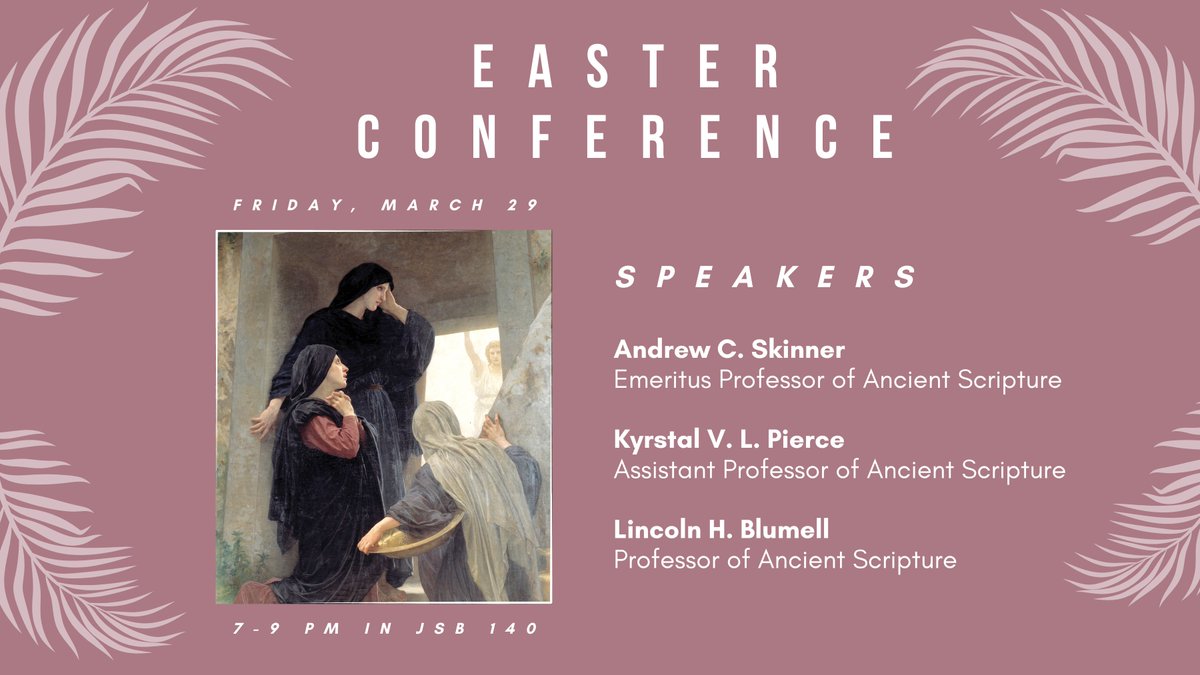 Each year, we sponsor the annual BYU Easter Conference! All speakers talk about the Savior's life, mission, Atonement, Resurrection, and influence in our lives today. Attendance is free, so come celebrate the upcoming Easter season with us!