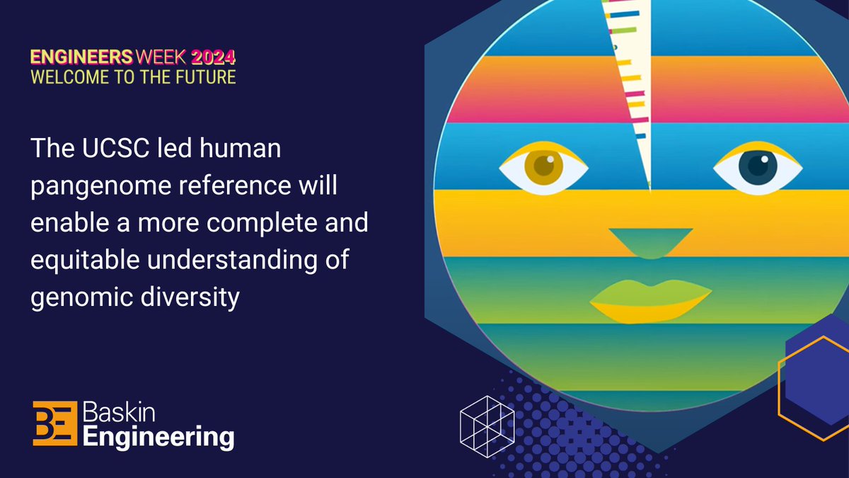 The future of genomics and personalized medicine is happening here at #UCSantaCruz 🧬 In 2023 the human genome reference was revolutionized with the pangenome reference. Read this and more innovative #UCEngineer health stories here: bit.ly/3OJUyjY #EWeek2024