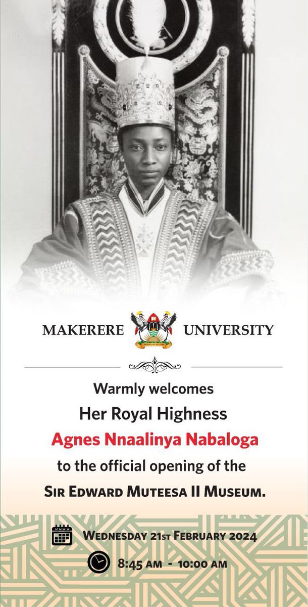 Tomorrow, Makerere University will honor her prominent alumnus, Ssekabaka Mutesa II. The university will open a museum located in the house where he lived during his time as a student at the great institution from 1943 to 1945.