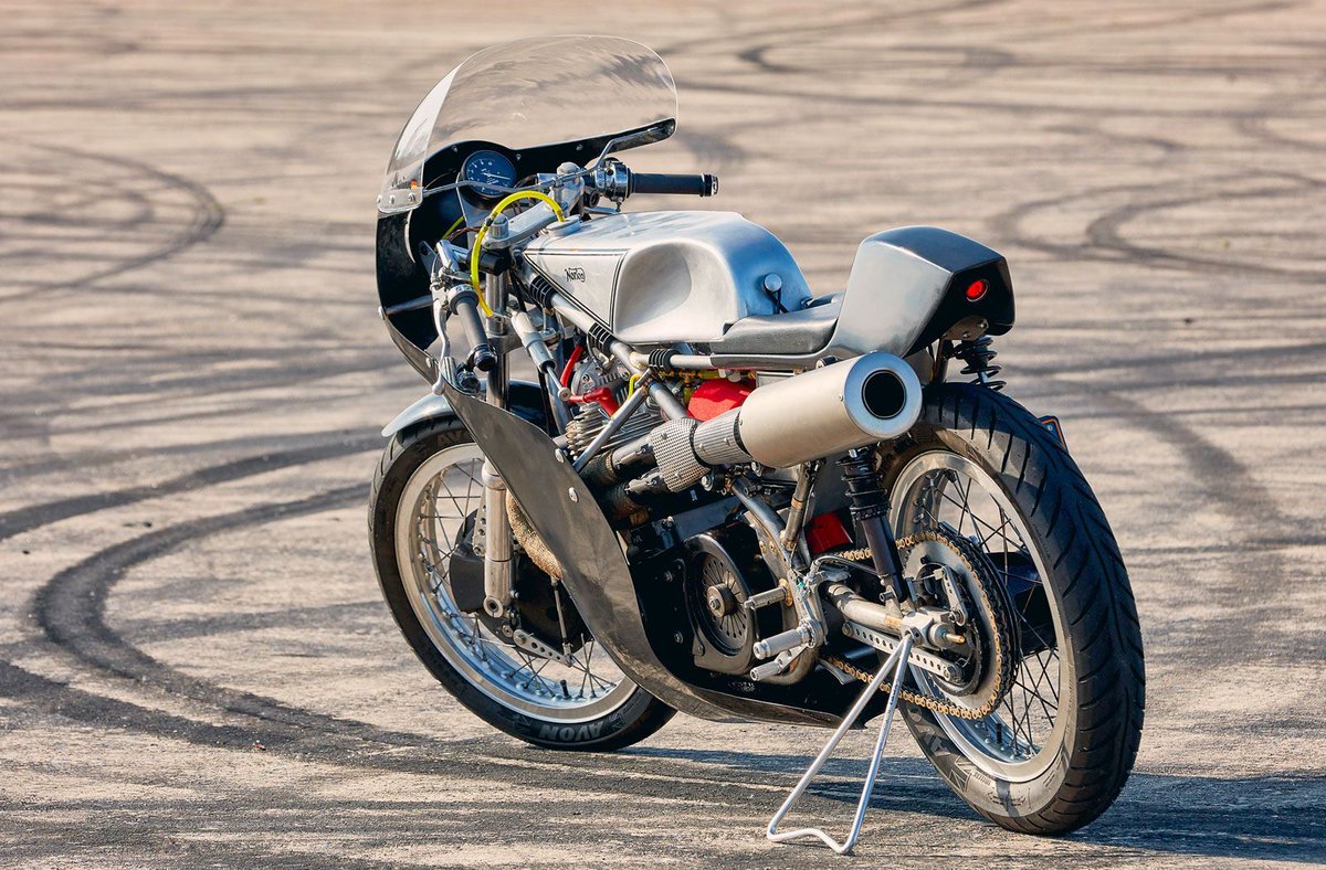chrissforce's tweet photo. Marian Sell's  Norton Seeley MKII Commando. Wow.

 https://t.co/b9v23auCJK https://t.co/YVamiKNTD0