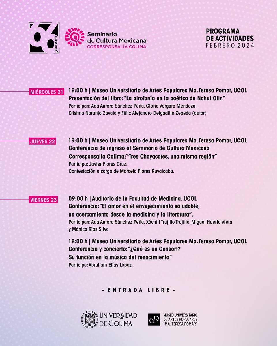 corresponsalia1's tweet photo. Cordialmente invitados a nuestros eventos de aniversario. ¡Los esperamos! https://t.co/0DQZhyoqQG