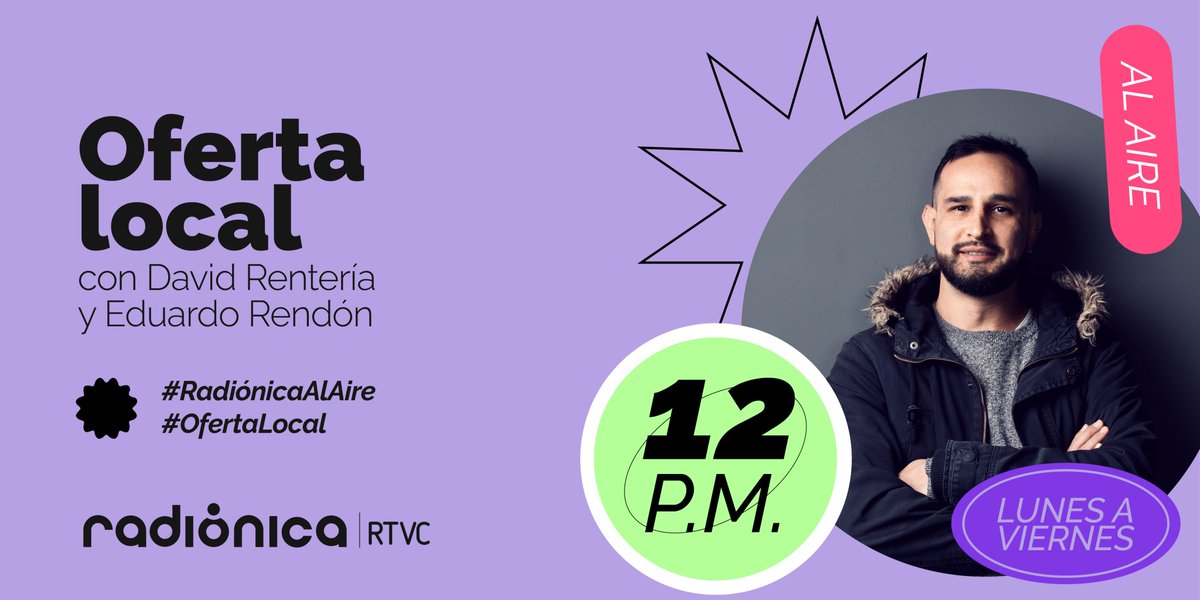 radionicafm's tweet photo. 👊🔥 Comienza nuestra #OfertaLocal con 2 horas de ritmos que nos hacen vibrar.

🎙️ @RendonBenitez y @rasdavidblack están #AlAire en todas nuestras frecuencias nacionales y en https://t.co/hDAoEv0nXY 📻 https://t.co/PH57odXj1Q