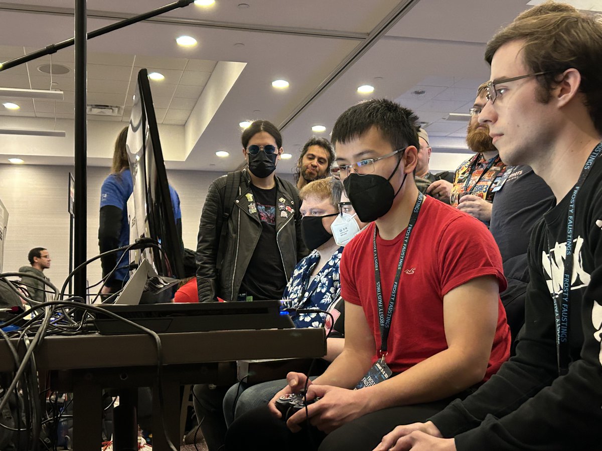 jvjrprod_ffdoc's tweet photo. Who knew creating a gaming documentary would involve so much actual gaming? Here's a sneak peek at all the intense behind the scenes moments that go into capturing the world of virtual reality. #BTS #GamingDoc #LightsCameraGaming #VirtualRealityVibes #ffxvi2024 #frostyfaustings https://t.co/r1aO632oSh