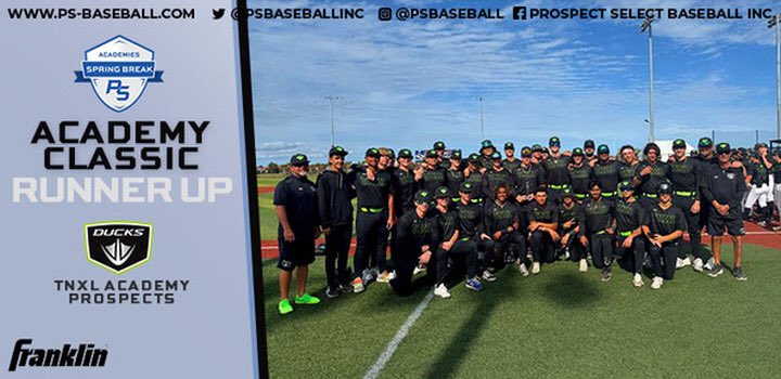 Prospect Select (@psbaseballinc) on Twitter photo Congratulations to the 2024 Academy Classic Runner-Up
TNXL Academy Prospects
<a href="/TNXLAcademy/">TNXL Academy Ducks</a> #AcademyClassic Congratulations to the 2024 Academy Classic Runner-Up
TNXL Academy Prospects
<a href="/TNXLAcademy/">TNXL Academy Ducks</a> #AcademyClassic
