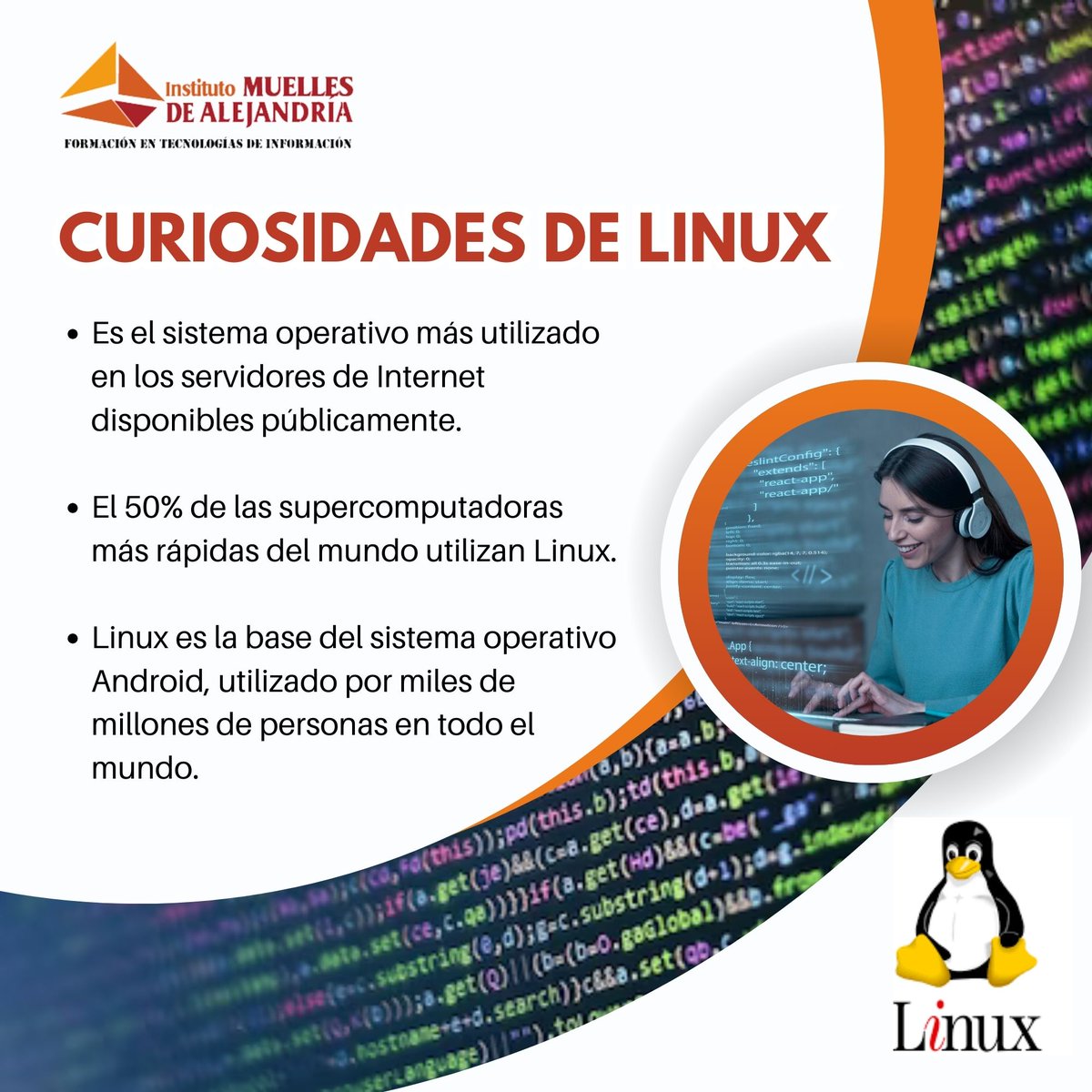 institutoMDA's tweet image. ¿Quieres ser parte de la comunidad global de usuarios de Linux?

Inicio: 28 de febrero📅

Comunícate con nosotros para mayor información.

🔸Correo: mda@alejandria.biz 📧
🔸WhatsApp: +58 414-2010612 y +58 414-2606569 📲

#Linux #CursoLinux #AprendeLinux #OpenSource #SoftwareLibre