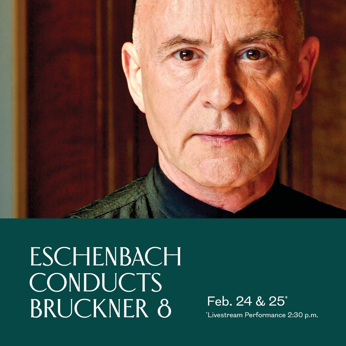 🎉 Happy Birthday to former Music Director Christoph Eschenbach! Help us celebrate this weekend as the world-renowned Bruckner master conducts Bruckner's monumental Symphony No. 8.