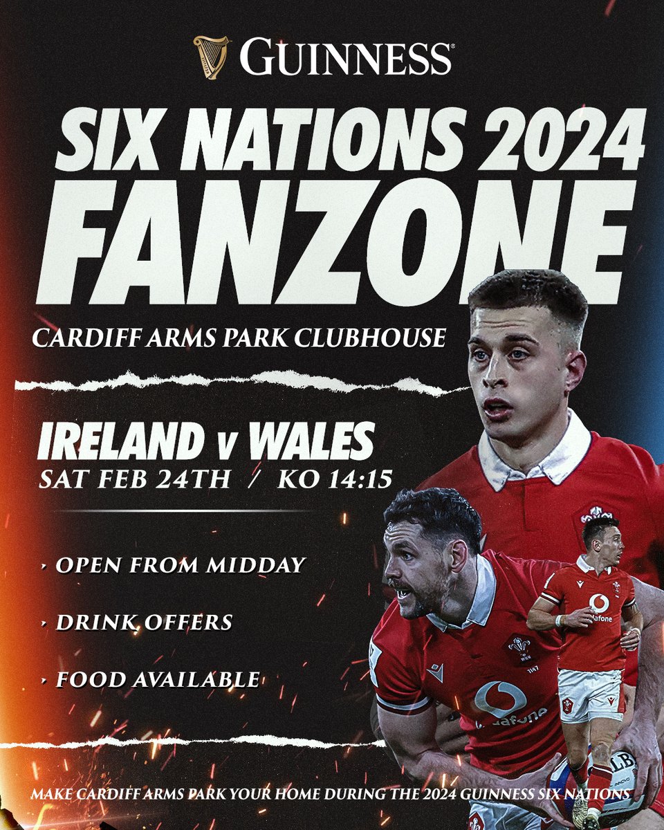 The Clubhouse is once again open this Saturday 🙌 Watch 🇮🇪🆚🏴󠁧󠁢󠁷󠁬󠁳󠁿 at CAP #GuinnessSixNations