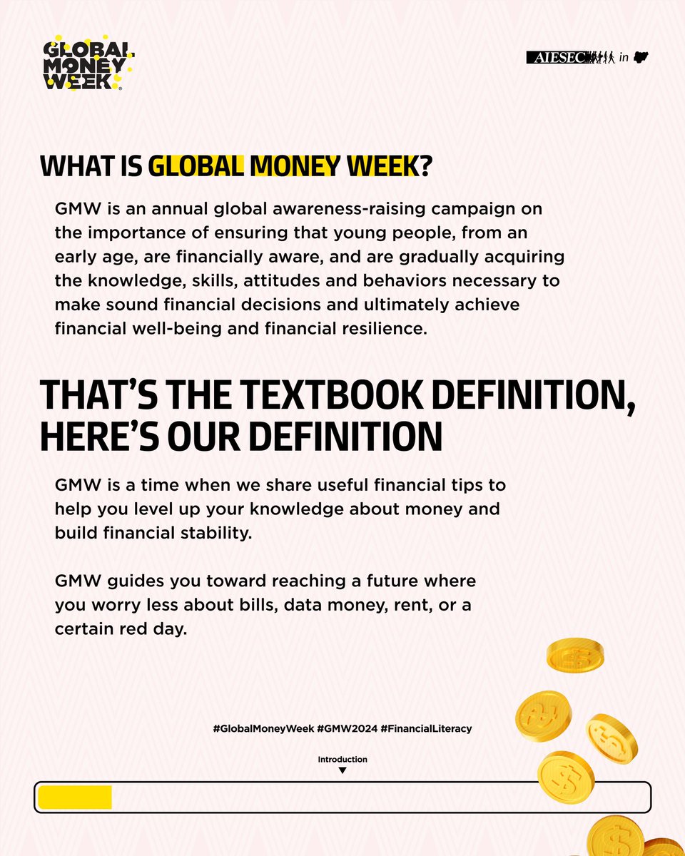 It's time to level up your money game! GMW is here to make finance fun and empower you to become financial champions.

Join a global movement where you learn to save, earn, and make smart money decisions!

#GMW #FinancialLiteracy #EmpoweringYouth #GlobalMovement #MoneyMagic