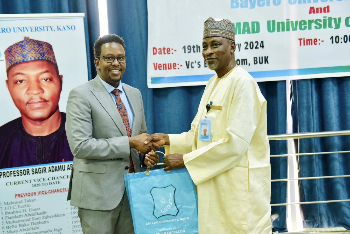 SIMAD University and @BUK_Nigeria have signed a Memorandum of Understanding (MoU) to foster collaboration in law, life sciences, allied health sciences, technology, and research programs. The partnership will facilitate student and faculty exchange programs, joint research…