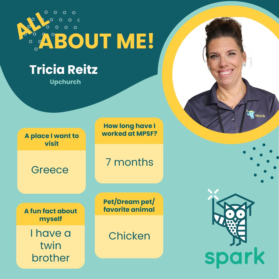 🌟Meet Tricia, our Spark Director of the week!🌟 Get to know a little bit more about Tricia!