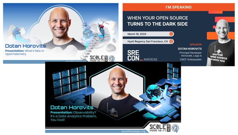 Logz.io Chief Evangelist @horovits is California Dreaming. 

Don’t miss your chance to see him at one of these upcoming events!

@socallinuxexpo 
@KubernetesDays 
@SREcon 

#srecon24 #kcdla #srecon #scale #devrel