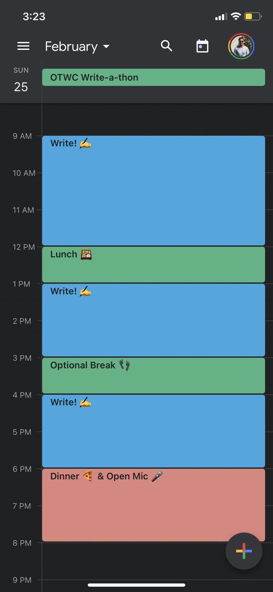 otwc_nyc's tweet photo. Here’s the schedule for the Write-a-thon this Sunday: https://t.co/FhtYxkKDnf