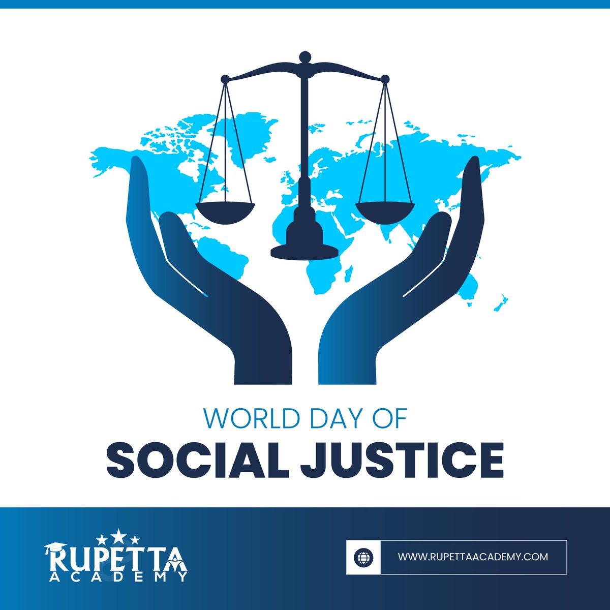 RupettaAcademy's tweet photo. Join the global movement towards fairness and equality this World Day of Social Justice. Together, we can combat unemployment, social exclusion, and poverty. Stand for justice! 

#WorldDayOfSocialJustice #SocialJustice #rupettaacademy #rupettaacademykids #learnonline https://t.co/Vjc92pAYoc