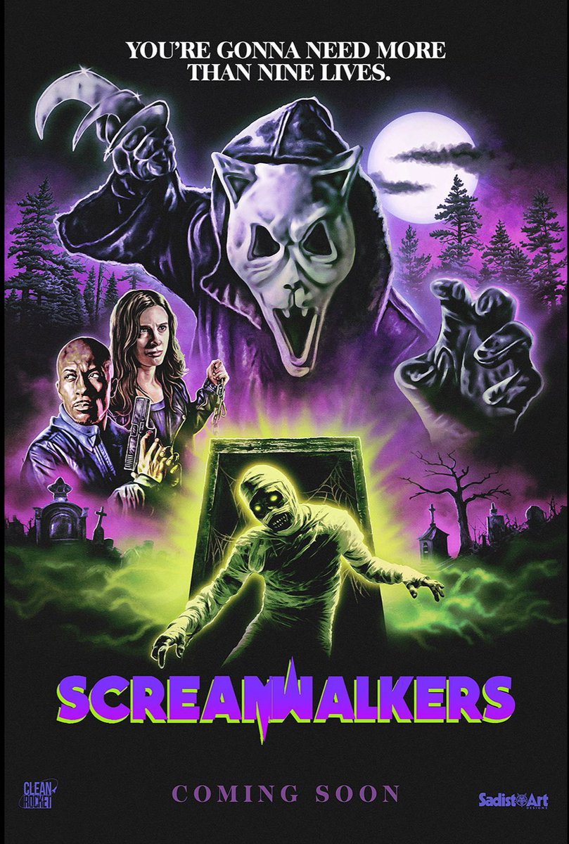 Proud to introduce the Official SCREAMWALKERS poster, created by none other than the wizard himself, Marc Schoenbach Sadist Art Designs.

#screamwalkers #vhs #sov #horrormovies #indiemovie #lowbudget #physicalmedia #lostmedia #bluray #nostalgia #bluraycollection #movie #analog