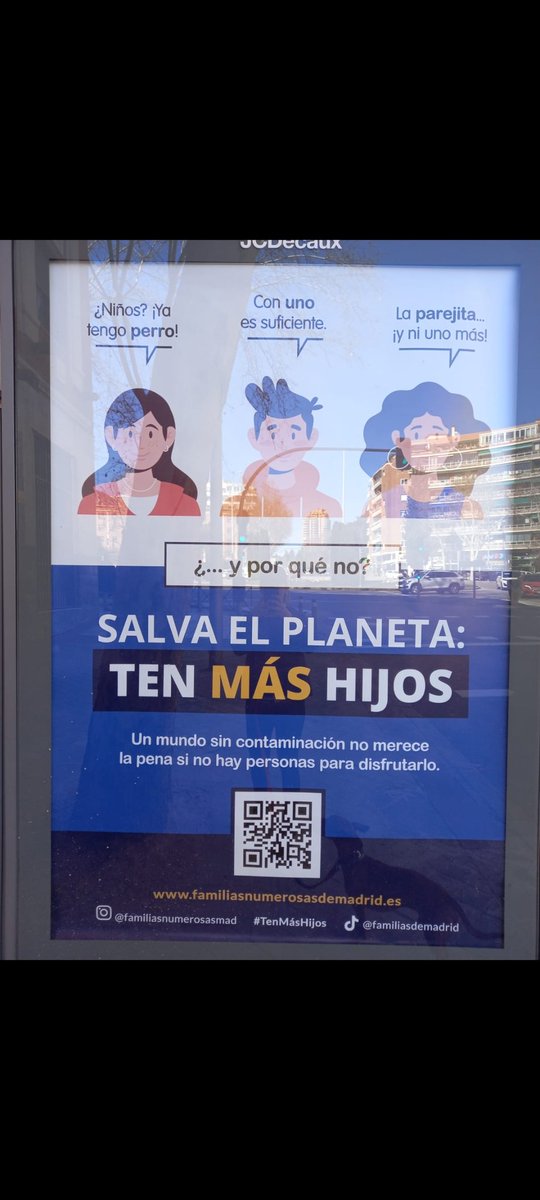 #familiasnumerosasdemadrid de verguenza este cartel