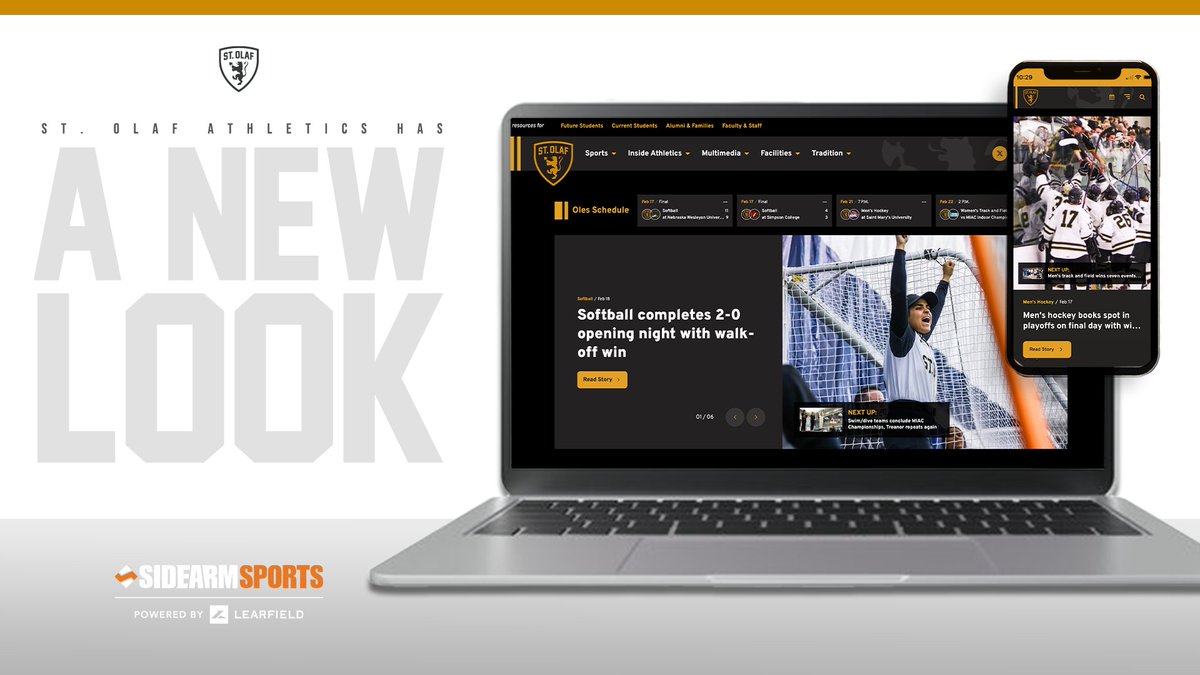 𝐀 𝐍𝐄𝐖 𝐋𝐎𝐎𝐊 😎 In collaboration with @SIDEARMSports, we are excited to unveil the newly-redesigned official website of St. Olaf Athletics! 🔗: athletics.stolaf.edu #UmYahYah | #OlePride