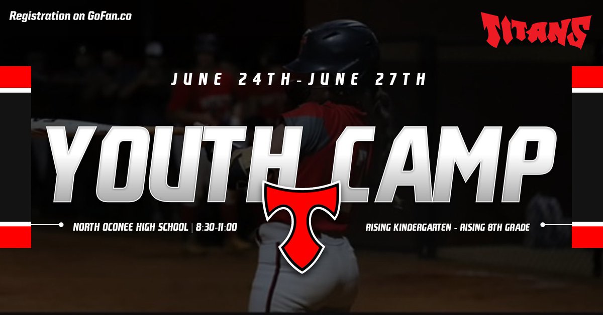 Mark your calendars 🗓️!!! 🥎 Youth Softball Camp 🥎 is BACK ~ June 24th-27th! Registration will be live on GoFan very soon!
