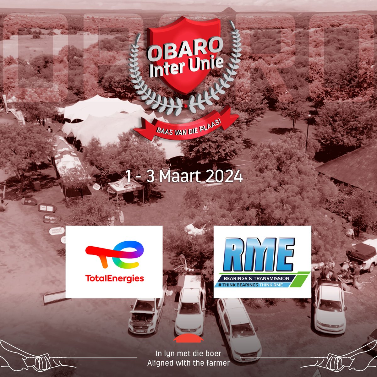 ObaroGroup's tweet photo. 2024 se #OBAROInterUnie is amper hier!😎
Daar wag 'n klomp terugflitse, nuusflitse, en die naweek se aksie sal selfs op die OBARO Inter Unie-blad gestroom word!
🔗 Volg die skakel vir meer: https://t.co/i8hHu46yfb
#OBARO #InLynMetDieBoer https://t.co/PIBtP2wvK6