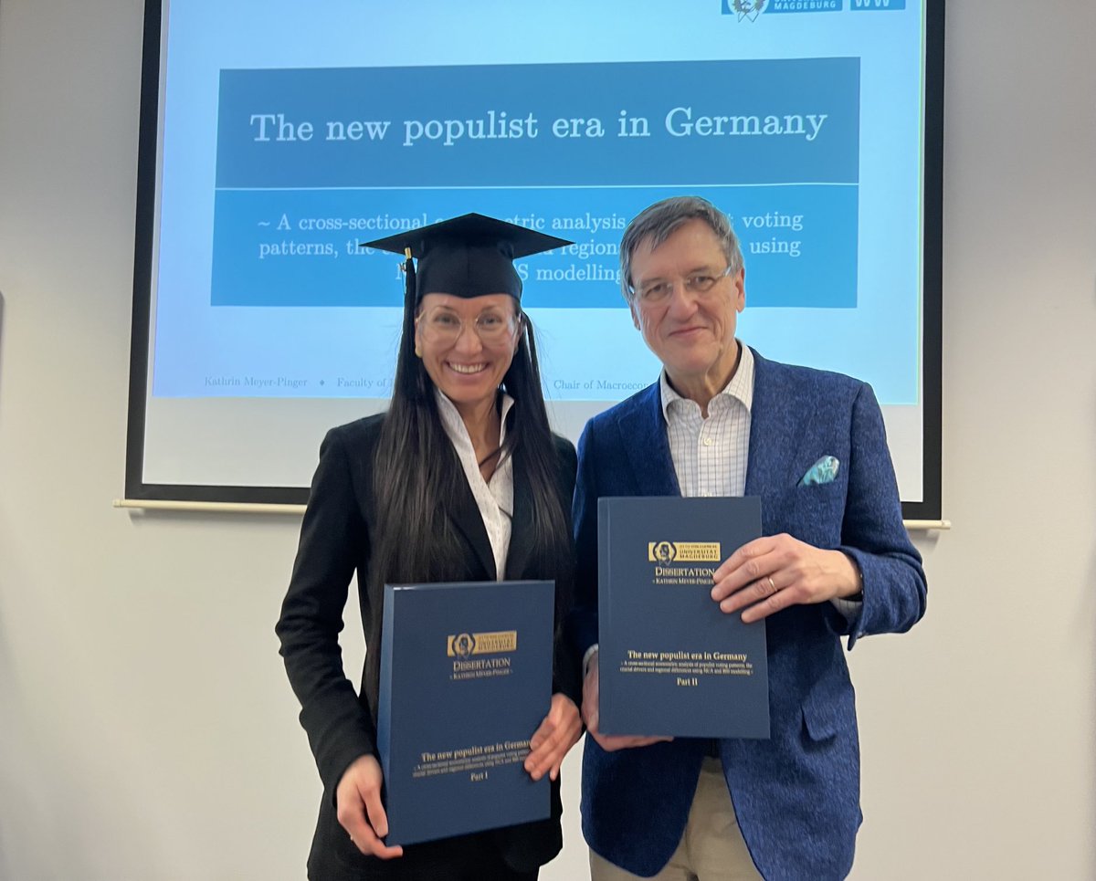 Karl-Heinz Paqué (@kh_paque) on Twitter photo Dr. rer. pol. Kathrin Meyer-Pinger - nach ihrer Promotion mit "summa cum laude". Thema: "The new populist era in Germany". Eine begabte Wissenschaftlerin und überzeugte Liberale - <a href="/fdp/">FDP</a>-Stadträtin in #Magdeburg. <a href="/K_MeyerP/">Dr. Kathrin Meyer-Pinger</a> <a href="/FNFreiheit/">Friedrich-Naumann-Stiftung für die Freiheit</a> <a href="/FDP_MD/">FDP Magdeburg</a> <a href="/OVGUpresse/">Otto-von-Guericke-Universität Magdeburg</a> Dr. rer. pol. Kathrin Meyer-Pinger - nach ihrer Promotion mit "summa cum laude". Thema: "The new populist era in Germany". Eine begabte Wissenschaftlerin und überzeugte Liberale - <a href="/fdp/">FDP</a>-Stadträtin in #Magdeburg. <a href="/K_MeyerP/">Dr. Kathrin Meyer-Pinger</a> <a href="/FNFreiheit/">Friedrich-Naumann-Stiftung für die Freiheit</a> <a href="/FDP_MD/">FDP Magdeburg</a> <a href="/OVGUpresse/">Otto-von-Guericke-Universität Magdeburg</a>
