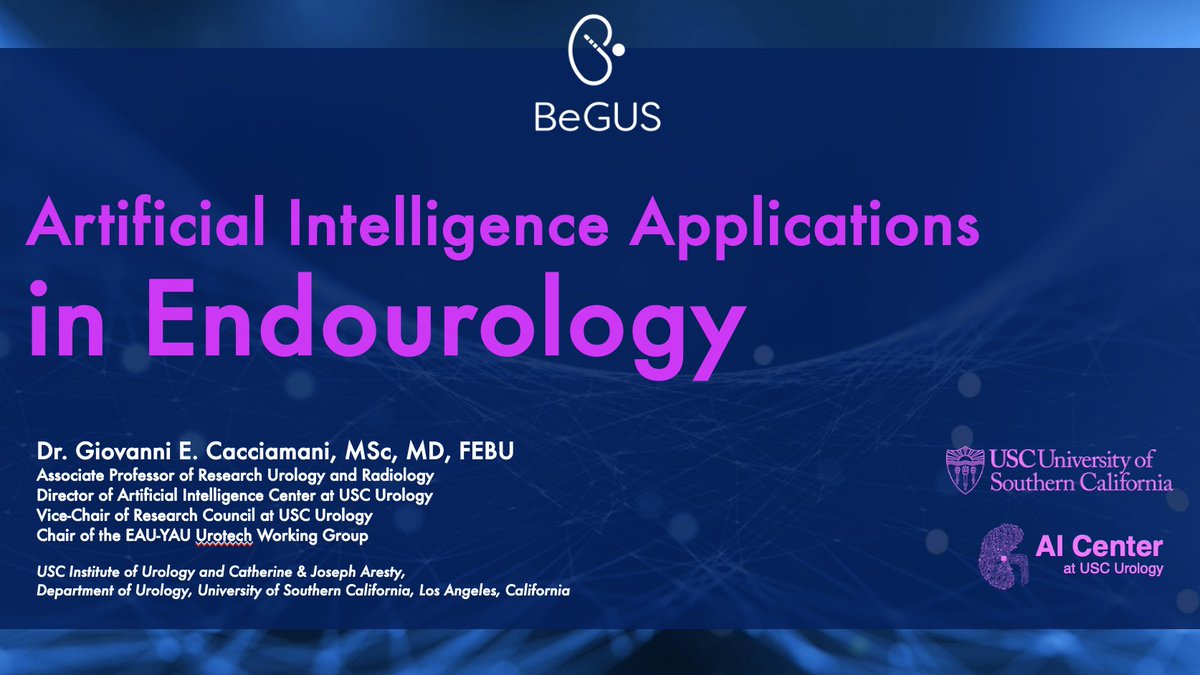 Cacciamani_MD's tweet image. Excited today to be #virtually in #Brussels at #BeGUS24

Thanks to @thomastailly for the kind invitation.  

From kidney stone volume detection to managing benign prostatic hyperplasia, AI is opening new frontiers in research and clinical practice

@USC_Urology @Urology_AI