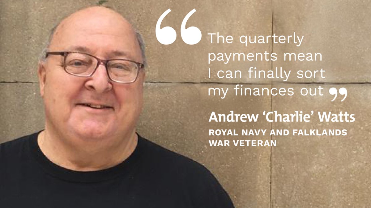Andrew 'Charlie' Watts was 16 when he joined the Royal Navy in 1971. He served for 24 years and is a Falklands War veteran. With @TheRNBT, Charlie now receives financial support to help him enjoy a safe and secure retirement. Charlie's story is here 👉bit.ly/3ulSEPF