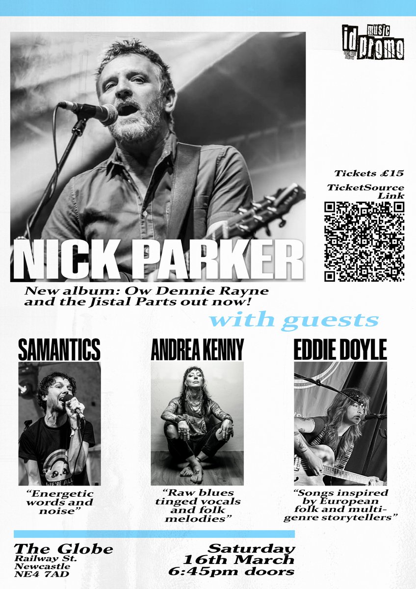 davelliott4's tweet image. I&apos;m helping to put @Nick_Parker1 @Samanticsuk @andreakennymusic and Eddie Doyle on @theglobene4 in March. Two thirds of the tickets have gone already. It&apos;d be great to see you there! Tickets here: ticketsource.co.uk/idpromo/t-eaxp…