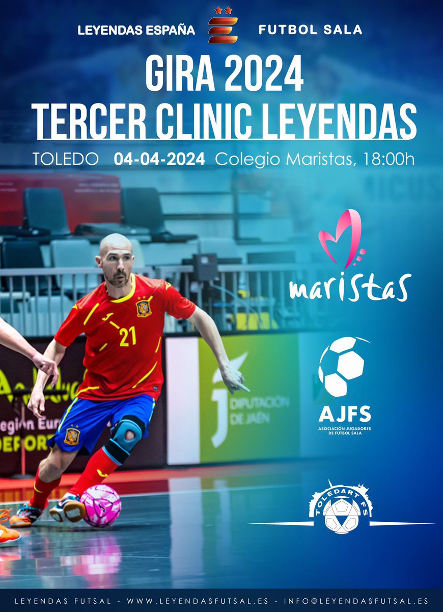 ToledartFS's tweet photo. 📣 INFORMACIÓN 📣

Clínic impartido por las #LeyendasdelFutsal para el Día 4 de Abril.

Más adelante ampliaremos información. https://t.co/iNWTgCicMx