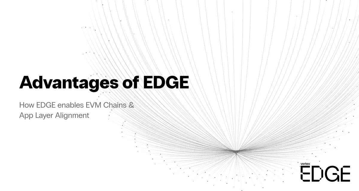 EdgeLayer's tweet photo. 1/ At its core, Vertex Edge introduces an innovative shared liquidity layer 🌊

Enabling Vertex's powerful DEX features across multiple blockchains, emphasizing on alignment between EVM chains and the app layer.

To understand the advantages of EDGE, lets dive deeper ⤵️ https://t.co/kMw7RjbRIN