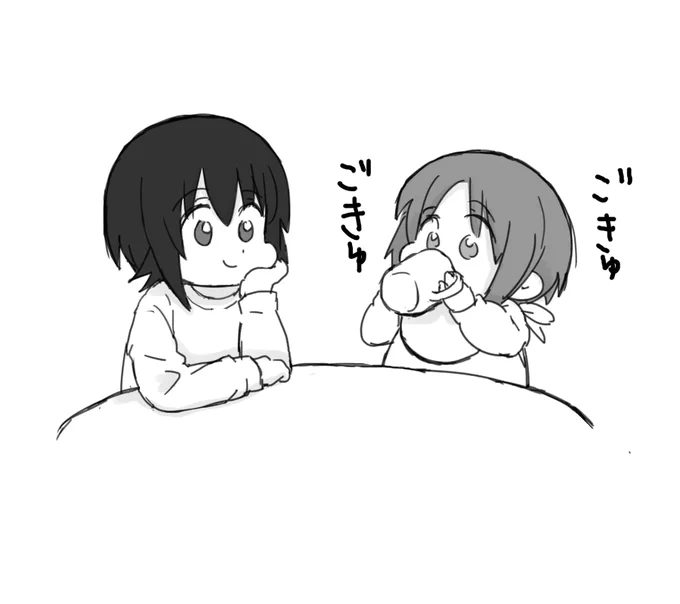 いっぱい食べるみほをまほが見てるだけ 