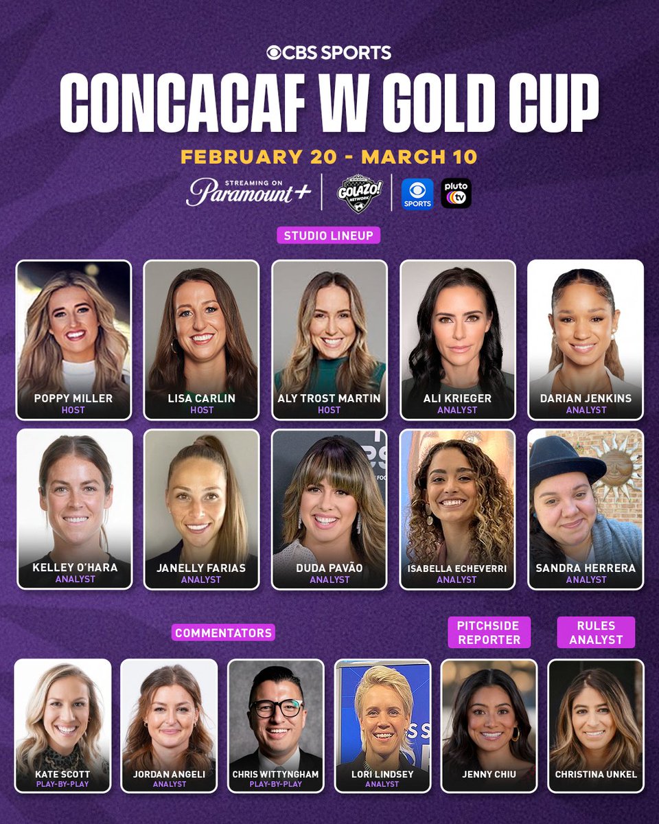 CBS Sports' Concacaf W Gold Cup coverage begins tonight on Paramount+ and CBS Sports Golazo Network World Cup winners @alikrieger and @kelleymohara join star studio crew @USWNT among seven Women's World Cup teams competing in tournament Full Details: bit.ly/4bL7wbi