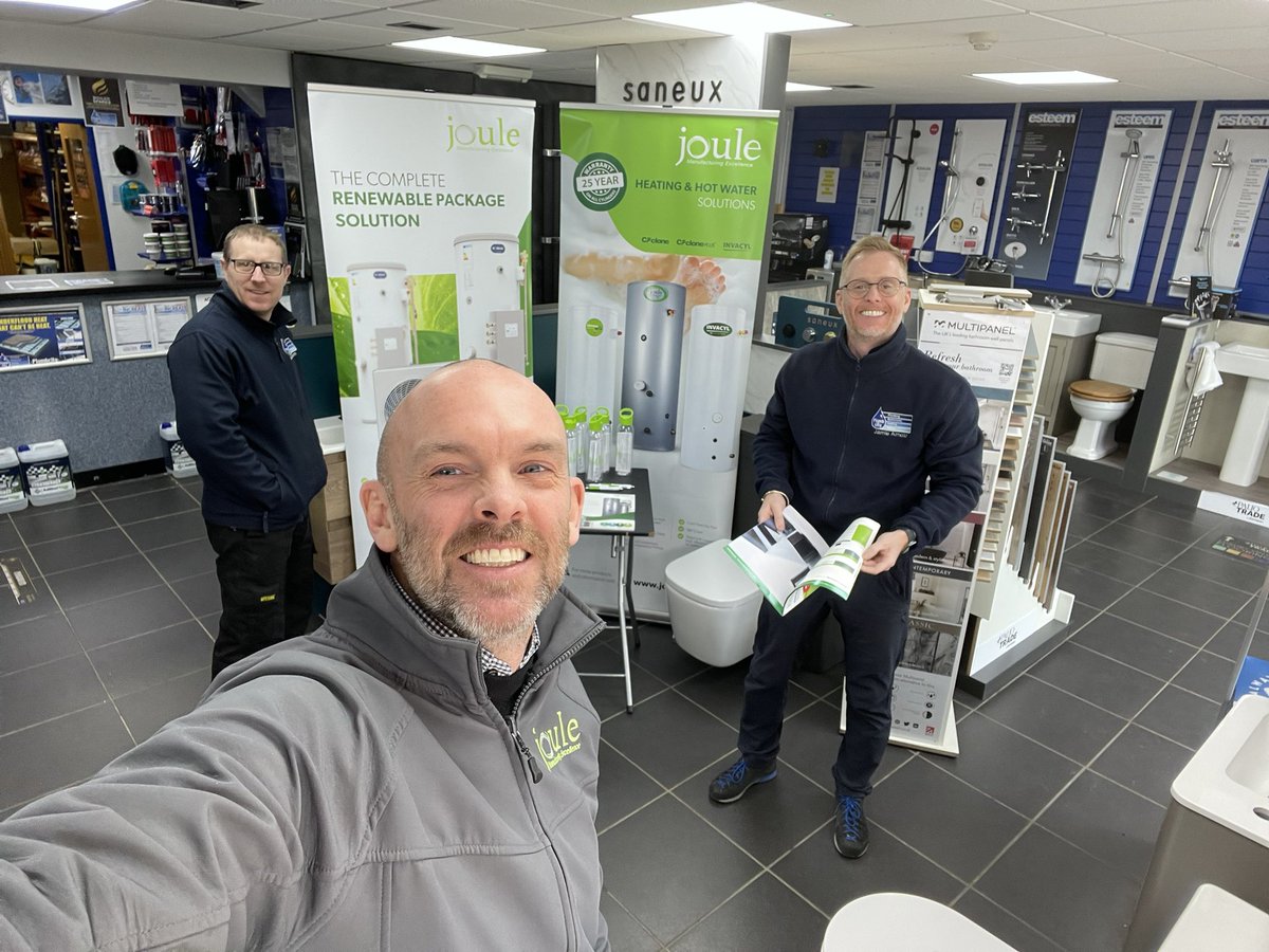 It’s been great hanging out with the guys at @Plumbcity Bishop Stortford again. If you have any projects that require Joule Heat pumps or cylinders please let them know.