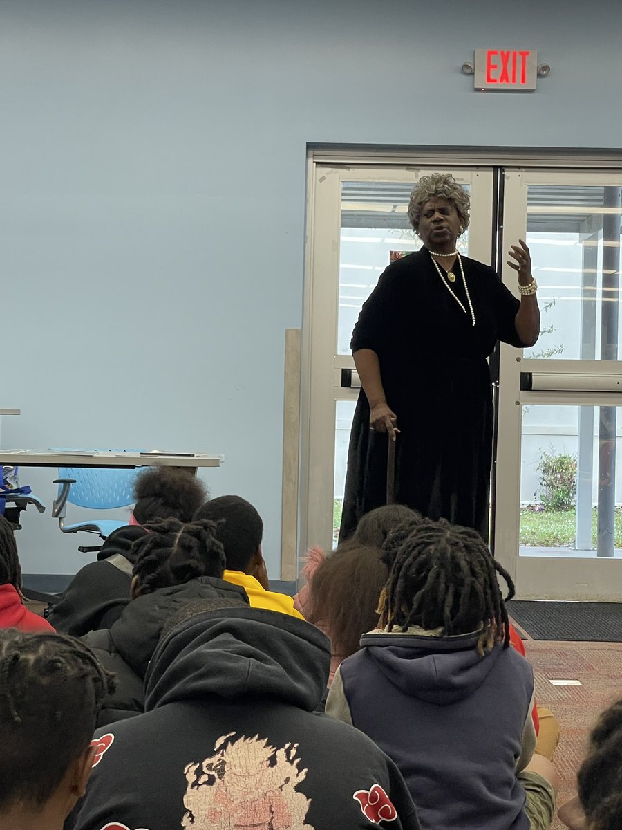 Our 4th and 5th graders had a great time learning about Dr. Mary McLeod Bethune yesterday with Ersula Odom!