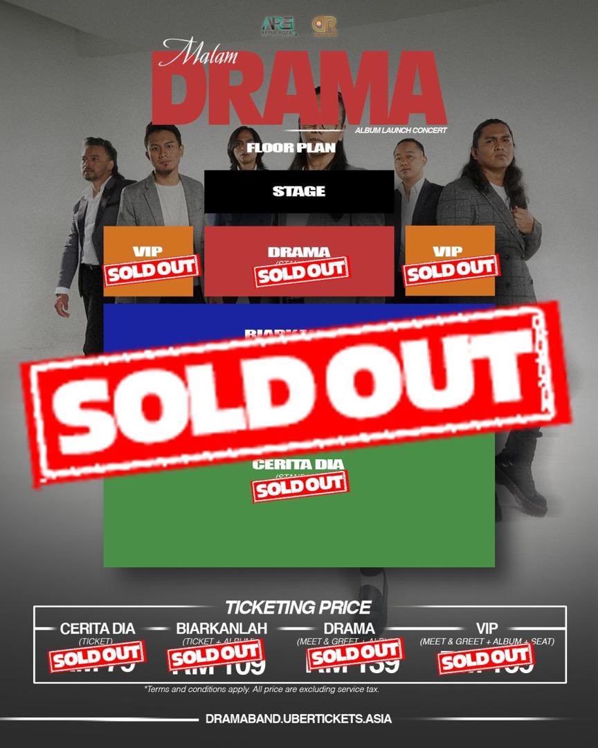 AkuBlacks's tweet photo. #MalamDrama Officially Sold Out ! https://t.co/PqpnGzhs77