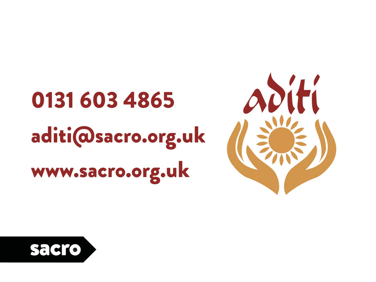 Black, Asian and Minority Ethnic women in Edinburgh who have, or are experiencing abusive relationships, honour-based violence and other harmful traditional practices can get support from Aditi, Sacro’s trauma-informed, wellbeing service. indd.adobe.com/view/e6e39e98-…