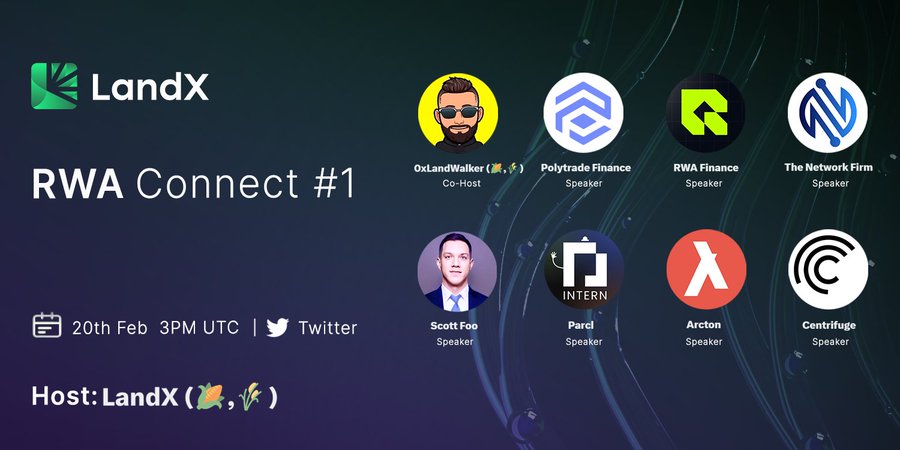 📢 You don't want to miss our co-founder <a href="/MerensD/">Merens Derungs</a>
joining this epic RWA Connect Roundtable!

Learn all about RWAs, their potential and how we are contributing to the ecosystem🌱

Join us today at 3 PM UTC right here!🕒

x.com/landxfinance/s…