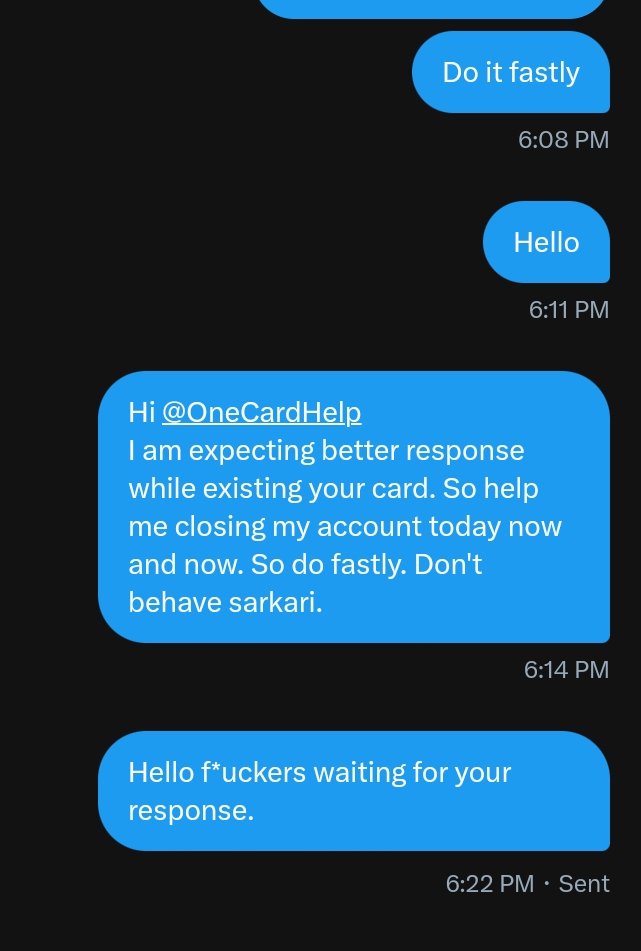 Hi f#ckers @OneCardHelp @GetOneCardIN , are buy buzy in f#ucking others customers after you f#ucked me?. Bhehen ke L@and