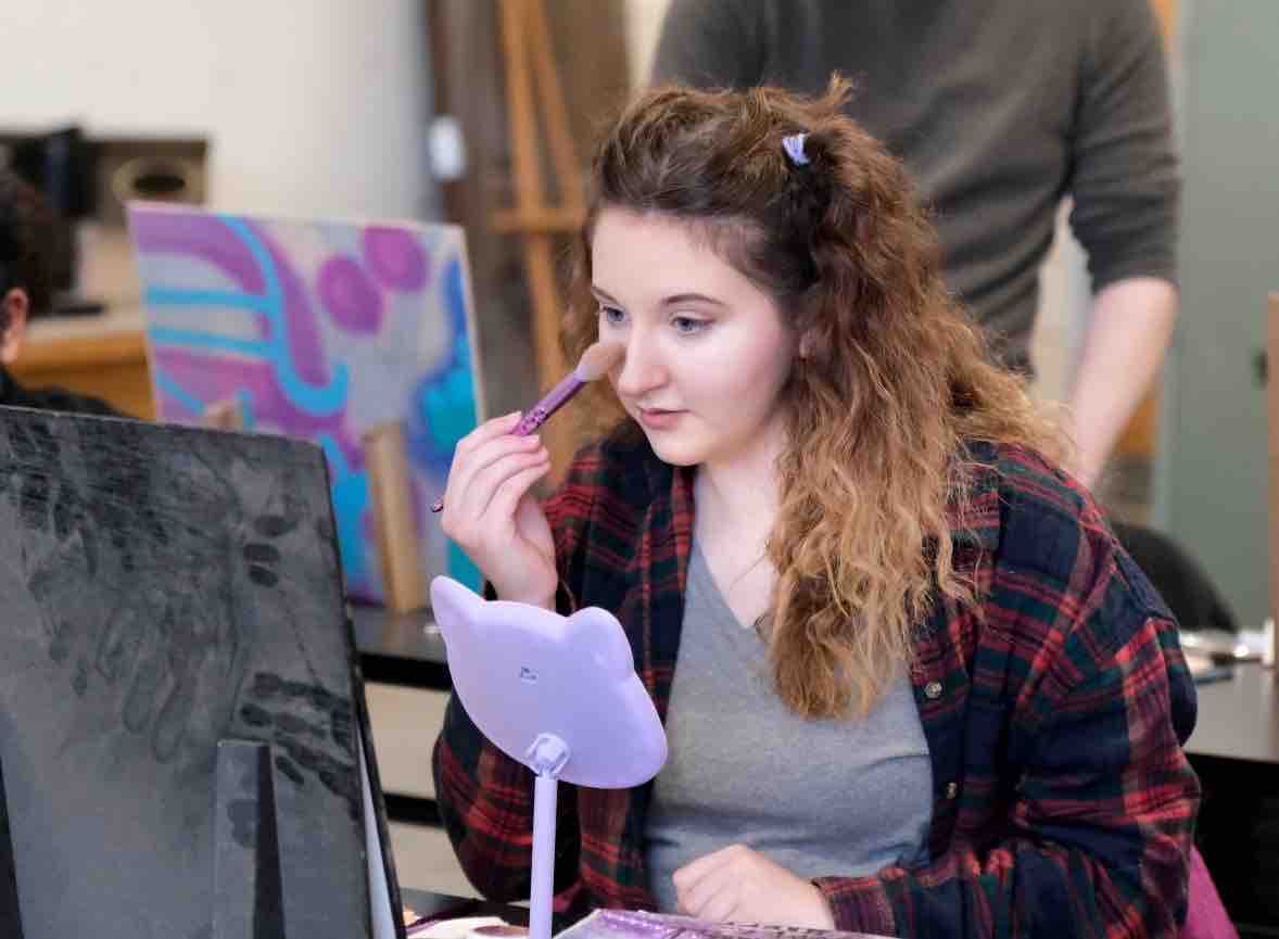 FSUCommMedia's tweet photo. Students in Stage Makeup class move from paper to flesh and experiment with various make-up techniques to attain various looks and moods.
https://t.co/vg0iLLaBXI
#fitchburgstate #fsucommmedia #stagemakeup #theater #theatre https://t.co/yT56OaXTFT