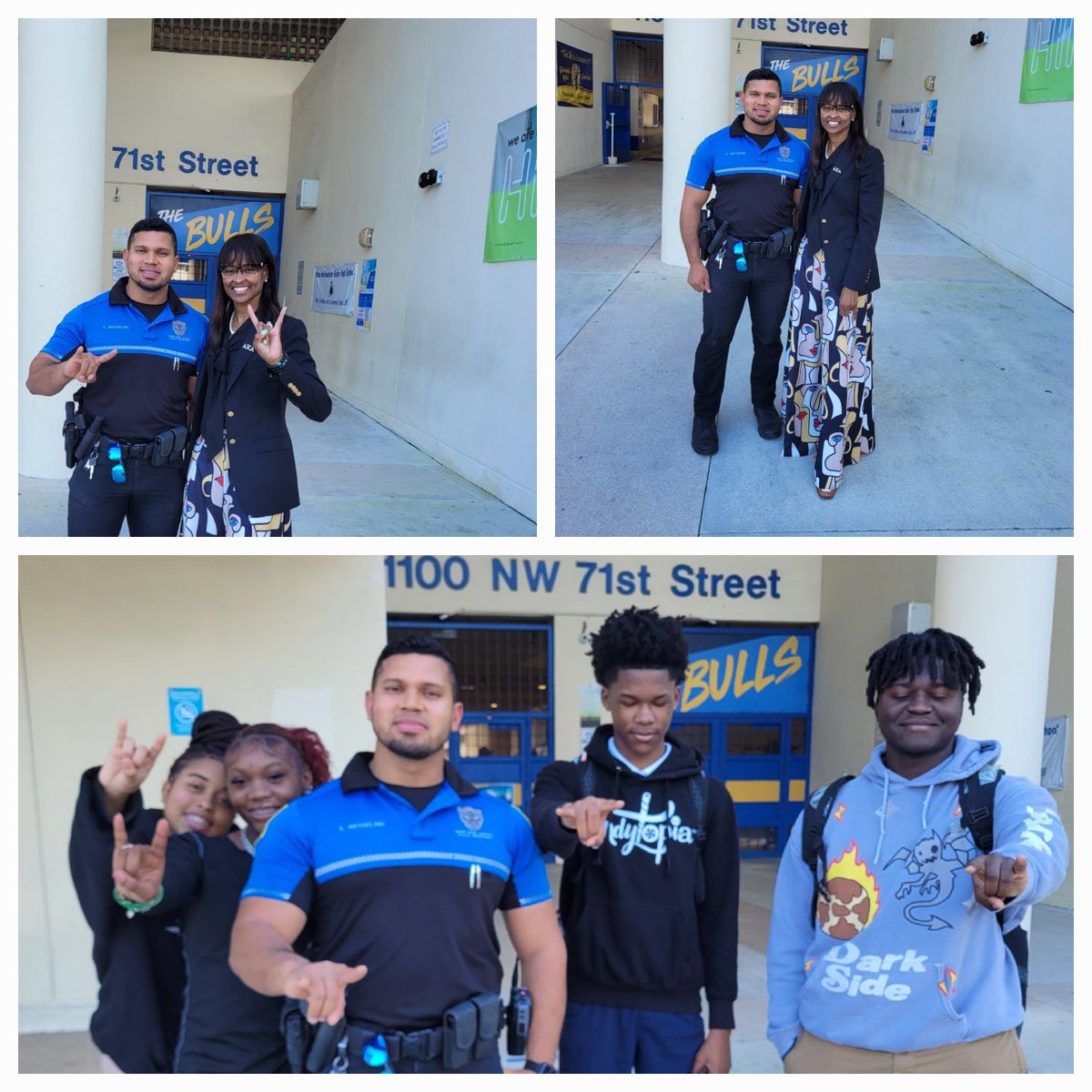 Bull Nation celebrates School Resource Officer Appreciation Day! We appreciate you Officer Lowrey and Officer Wesseling! 💙🤘🏾 @MDCPS @MDCPSCentral @SuptDotres #mdcpsyourbestchoice