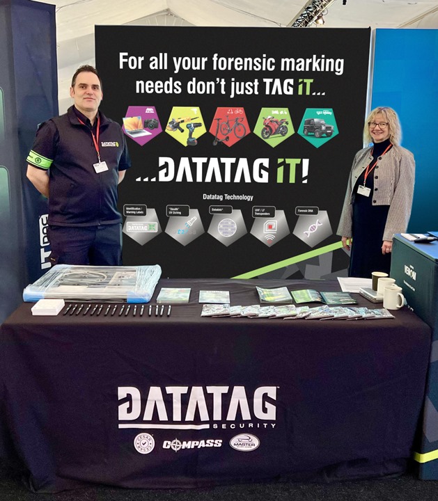 The @DatatagID team is talking about all things forensic marking at the @pcpi_securedbydesign ATLAS conference today & tomorrow. highlighting its award-winning; IMI Accredited Vehicle Courses, Forensic Asset Marking Systems, CESAR Scheme & new RAPID asset checking application