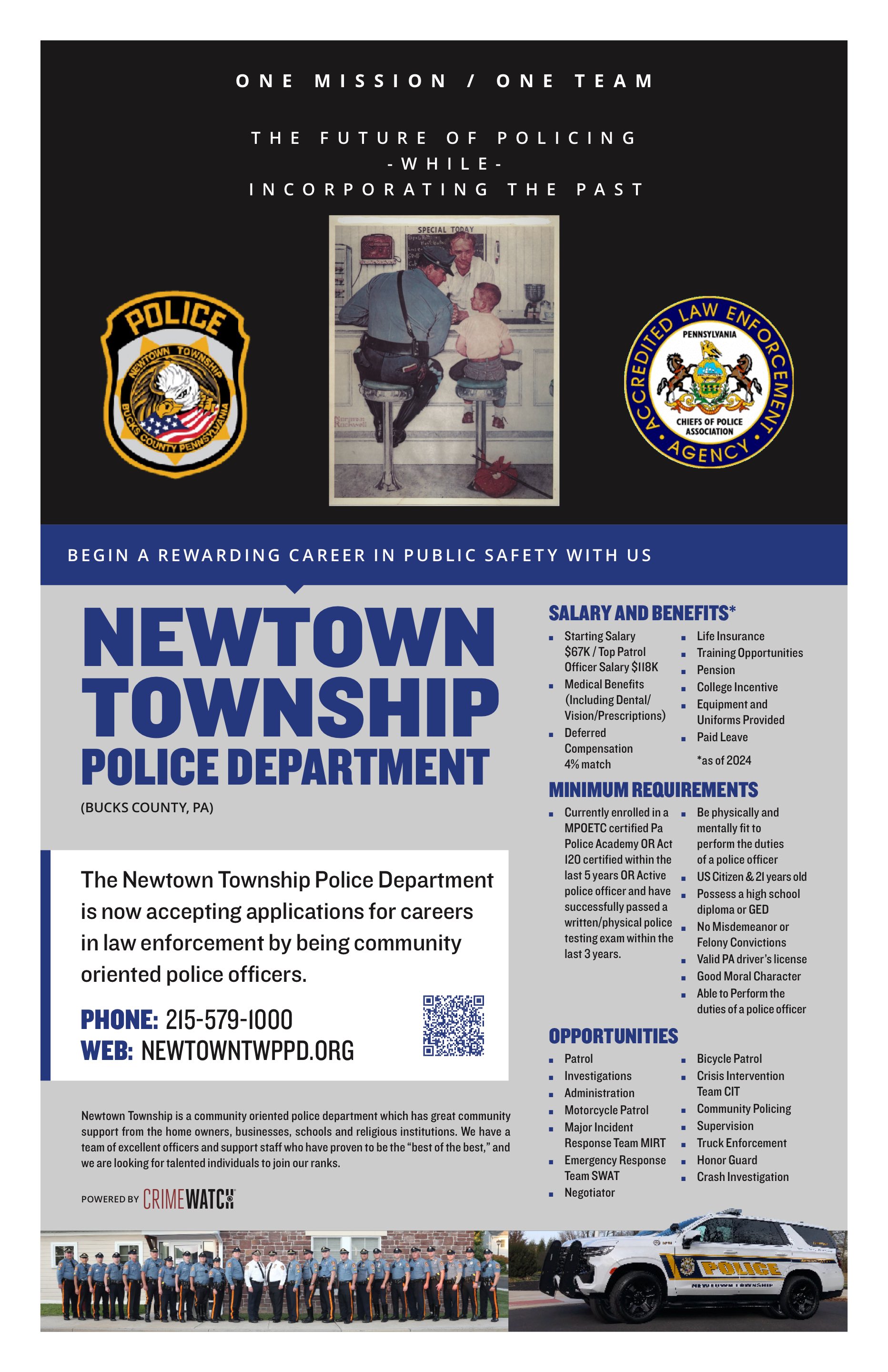 Newtown Twp Police on X: &ldquo;🚨NOW HIRING🚨 Please share with anyone 