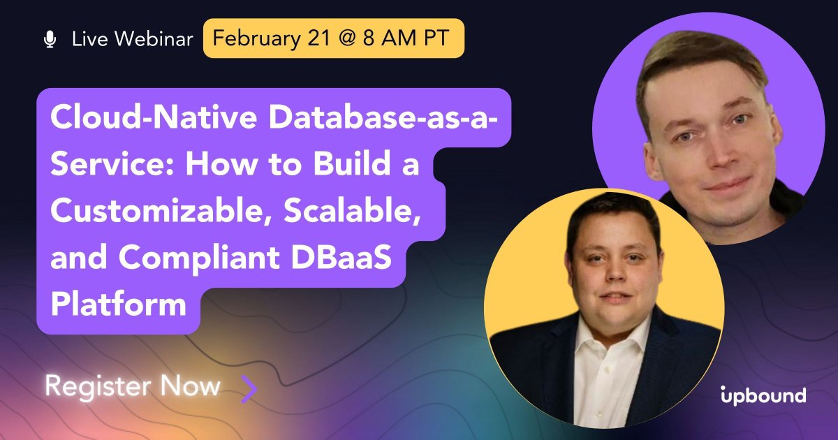 ☀️ TOMORROW: Don't miss our live webinar on February 21 to learn how to simplify database deployments and reduce risk with a customizable DBaaS platform. 

Secure your spot now to learn from our experts and revolutionize your database processes. buff.ly/47VgeR1