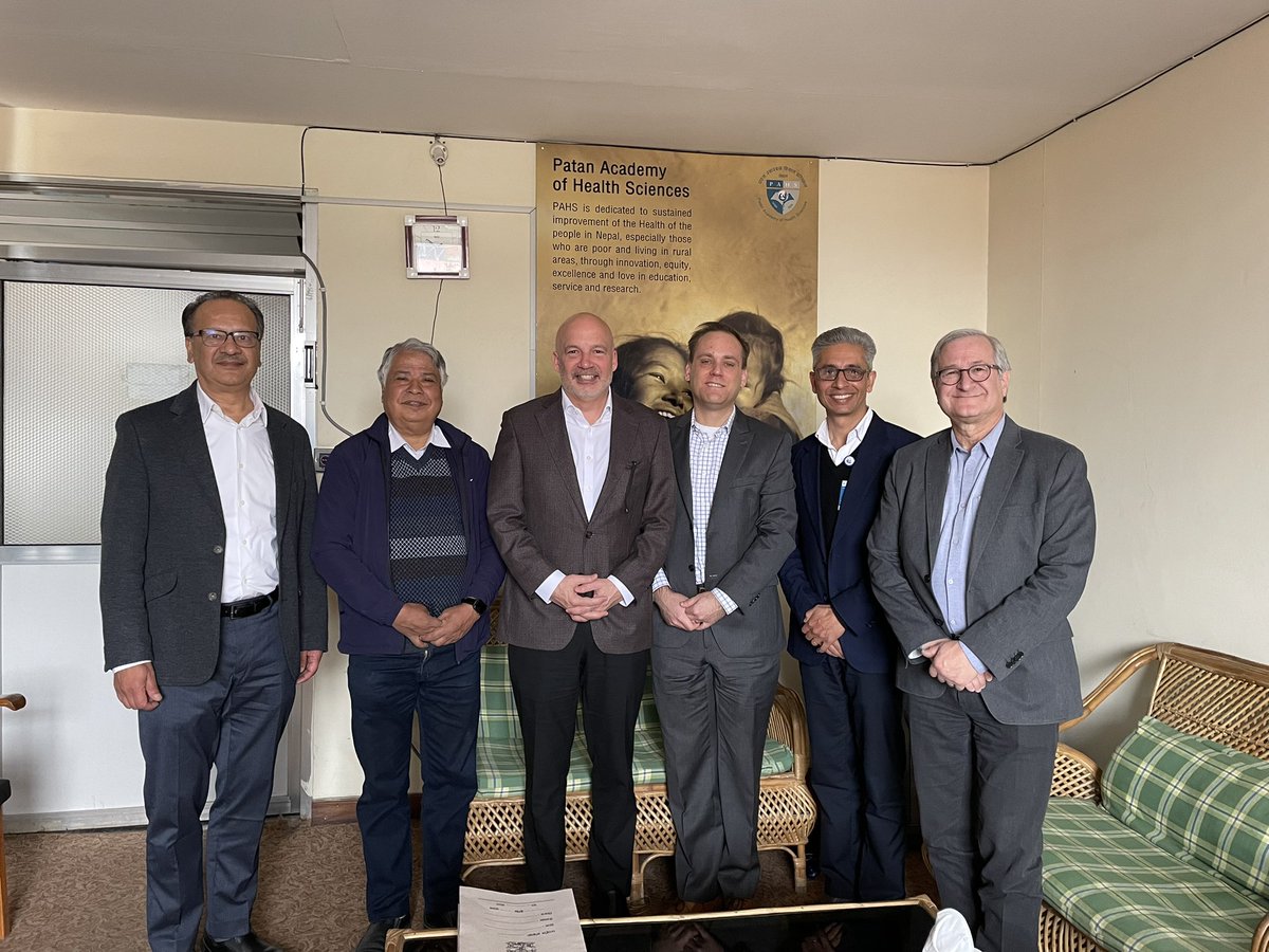 mobrito05's tweet photo. Today, @IDatUIC faculty and leaders of the Patan Academy of Health Sciences in #Kathmandu signed an agreement that will facilitate collaborations and exchanges between our training programs. 

Heartfelt thanks to our Nepalese coleagues for the warm hospitality.

@Andrew_Trotter1 https://t.co/dwncm5Rkvc
