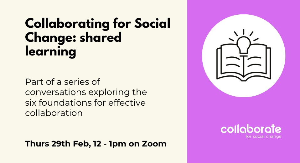 CollaborateCIC's tweet photo. JOIN OUR FREE LEARNING EVENT!  

We are hosting our fourth lunchtime learning session.      

This one will focus on how learning together is fundamental to enabling your collaboration with others.     

Sign up here to be part of the conversation 👇
https://t.co/tc8J8jcgvk https://t.co/bOVGlVdaB8
