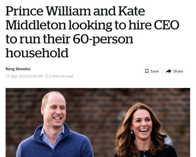 'Prince' William Windsor is paid £24 MILLION/year from public funds. His staff includes
🪥 a valet for himself
👗 a stylist for Kate
☂️ a nanny for the kids
🏡 housekeepers, personal assistants, chauffeurs & more.
#royalwaste #NotMyPrince #AbolishTheMonarchy