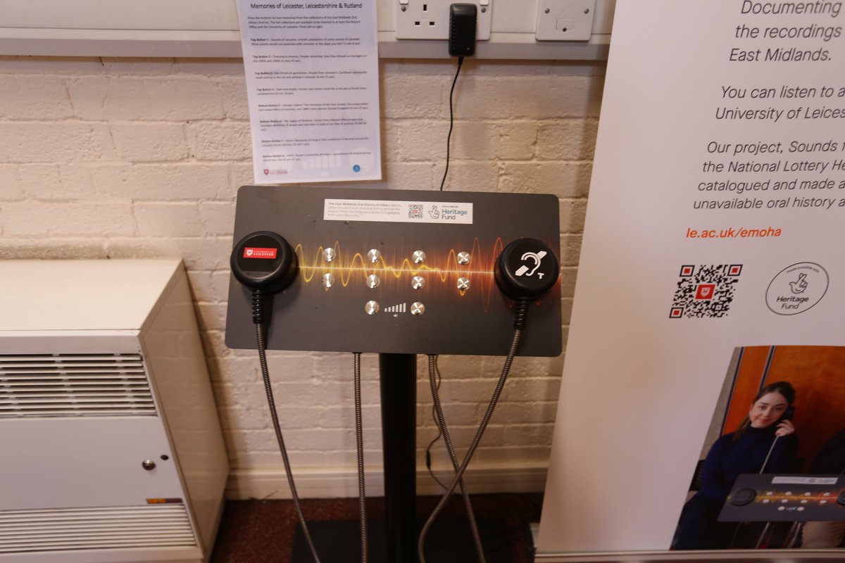 Come &amp; visit us at the Record Office where you can listen to eight oral history recordings received from the University of Leicester - East Midlands Oral History Archive. We are the first location outside the University to have a sound post so make the most of it while it's here.